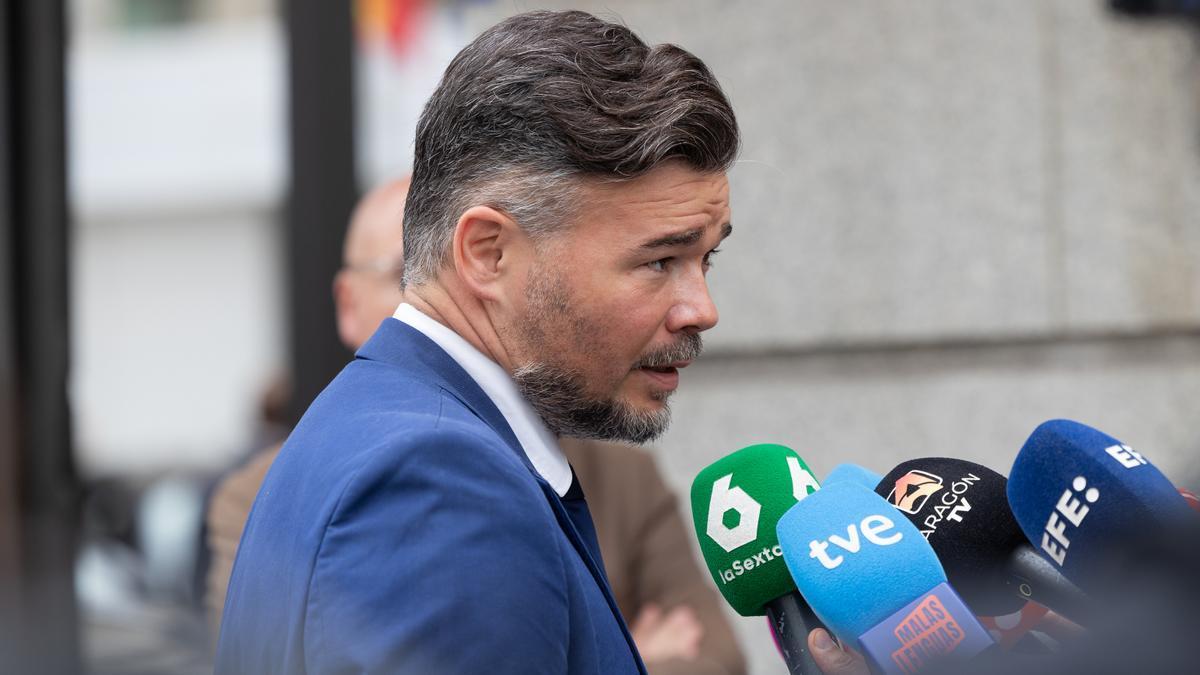El portavoz de ERC en el Congreso, Gabriel Rufián.