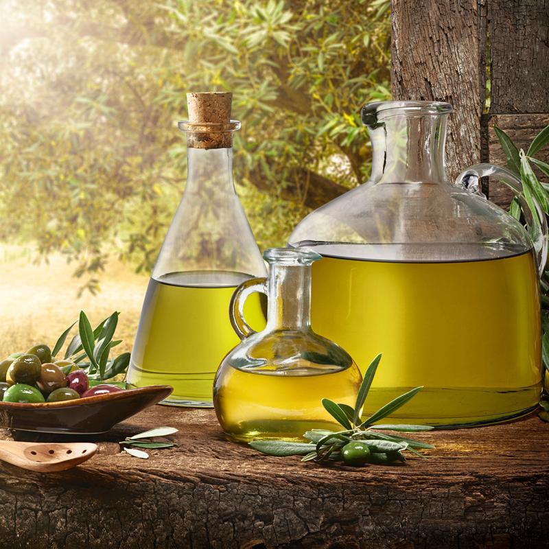 Aceites en envases de cristal