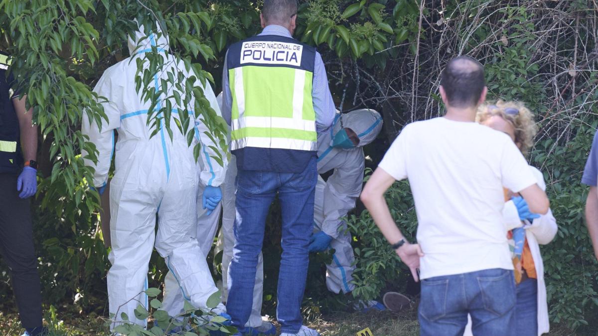 otos del lugar del hallazgo de un hombre asesinado en Pamplona. Iñaki Porto