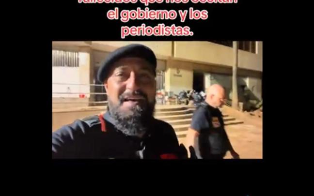 Imagen del "militar" que habla de 5.000 muertos por la DANA en Valencia que están siendo incinerados.