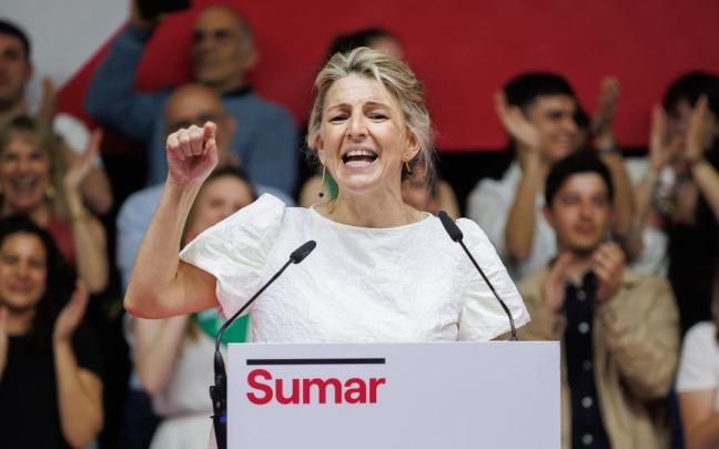 Yolanda Díaz, en un acto de 'Sumar'. Yolanda Díaz, en un acto de 'Sumar'.