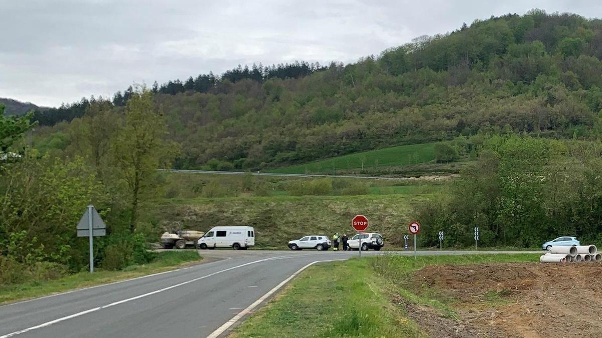 Carretera A-132 a su paso por Alegría-Dulantzi. Foto: Diario de Noticias de Álava