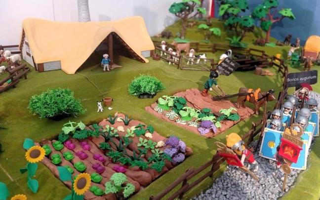 Varias de las composiciones de la muestra están ambientadas en la época romana y medieval / Museo de Orduña Varias de las composiciones de la muestra están ambientadas en la época romana y medieval