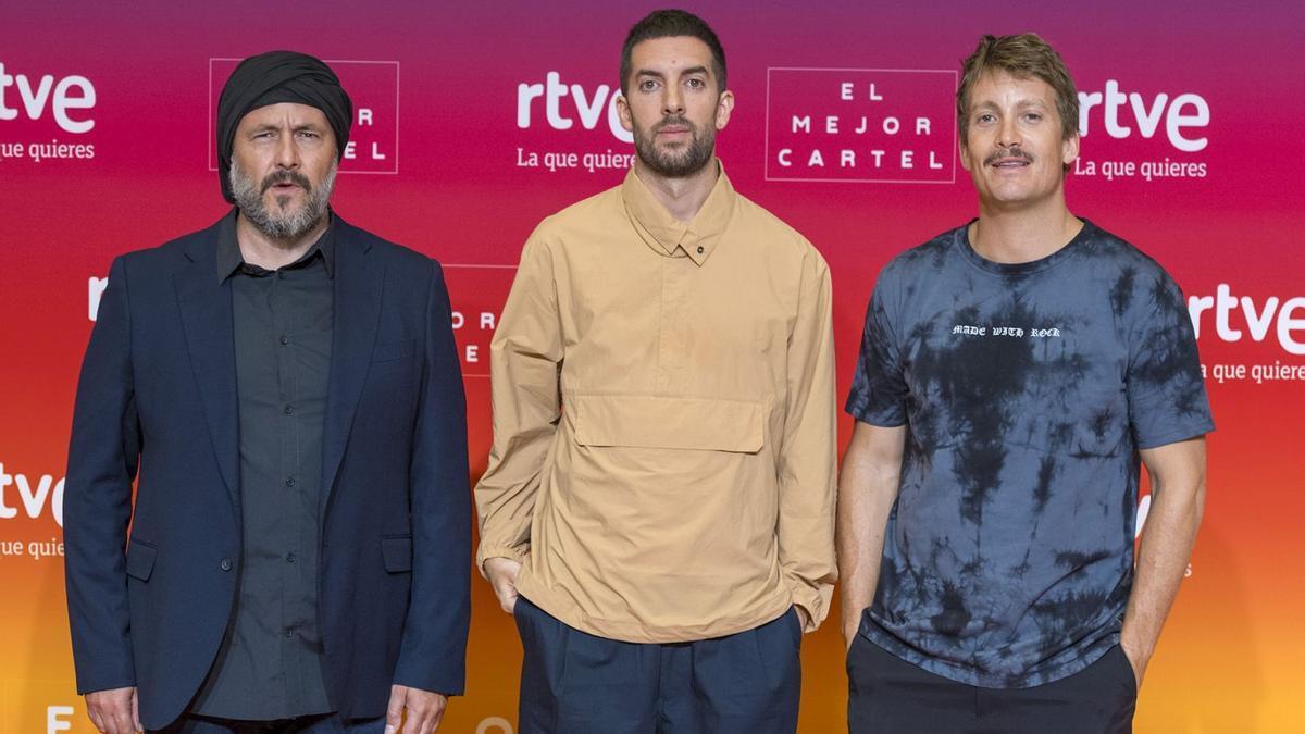 Ricardo Castella, David Broncano y Grison, en la presentación de ‘La revuelta’.