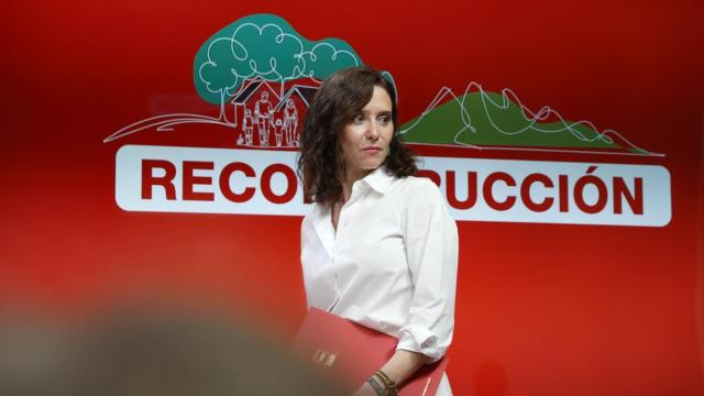 La presidenta de la Comunidad de Madrid, isabel Díaz Ayuso, este miércoles en rueda de prensa