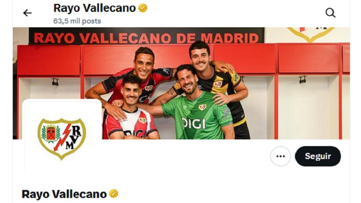 La cuenta oficial del Rayo en X.