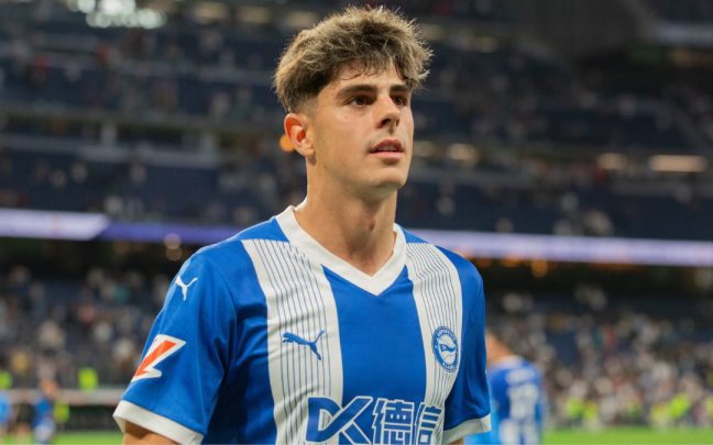 Adrián Pica durante un partido con el Deportivo Alavés. Foto: Deportivo Alavés