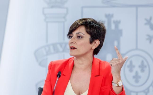 Isabel Rodríguez durante una rueda de prensa posterior al Consejo de Ministros.