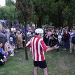 Un momento vivido el año pasado durante la representación teatralizada de la vida de ilustres de Bilbao.