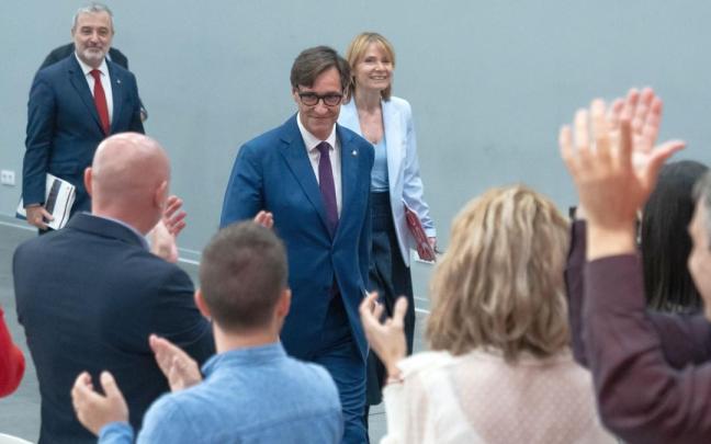 Salvador Illa, en la ejecutiva del PSC celebrada el lunes.