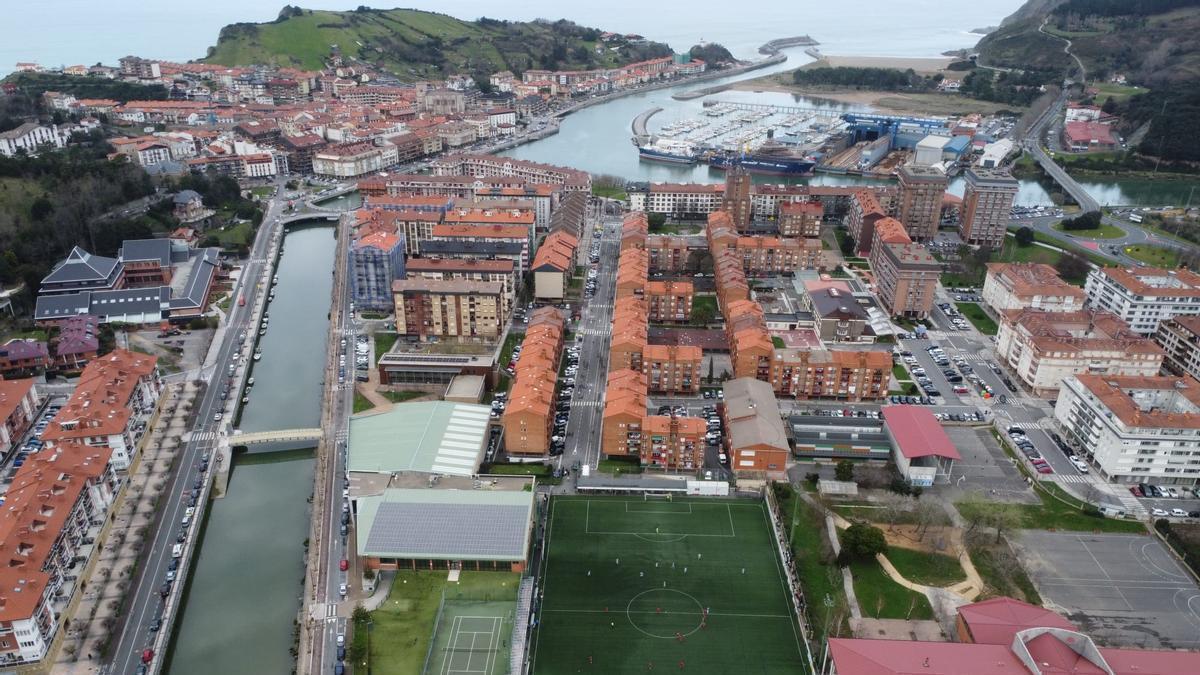 Vista aérea de Zumaia.