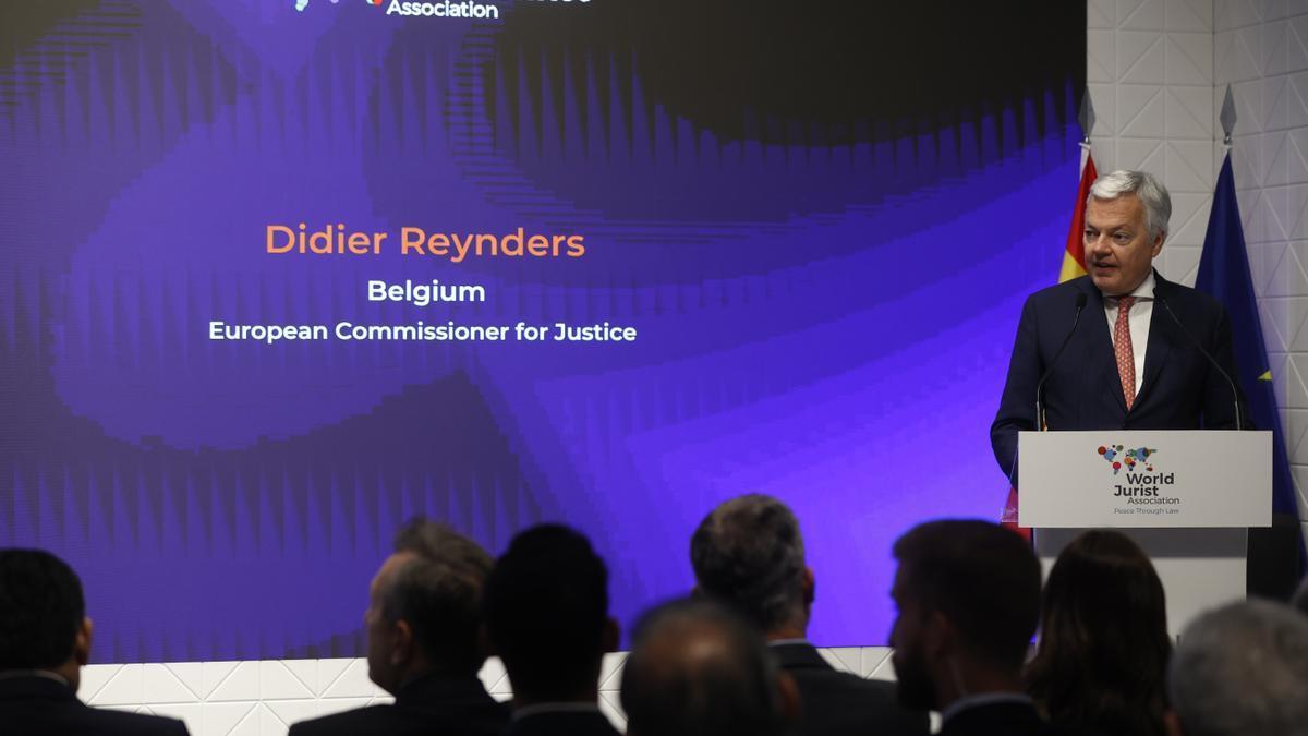 El comisario europeo de Justicia, Didier Reynders, este lunes.