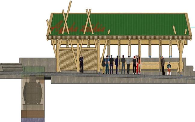 Recreación de la cubierta.