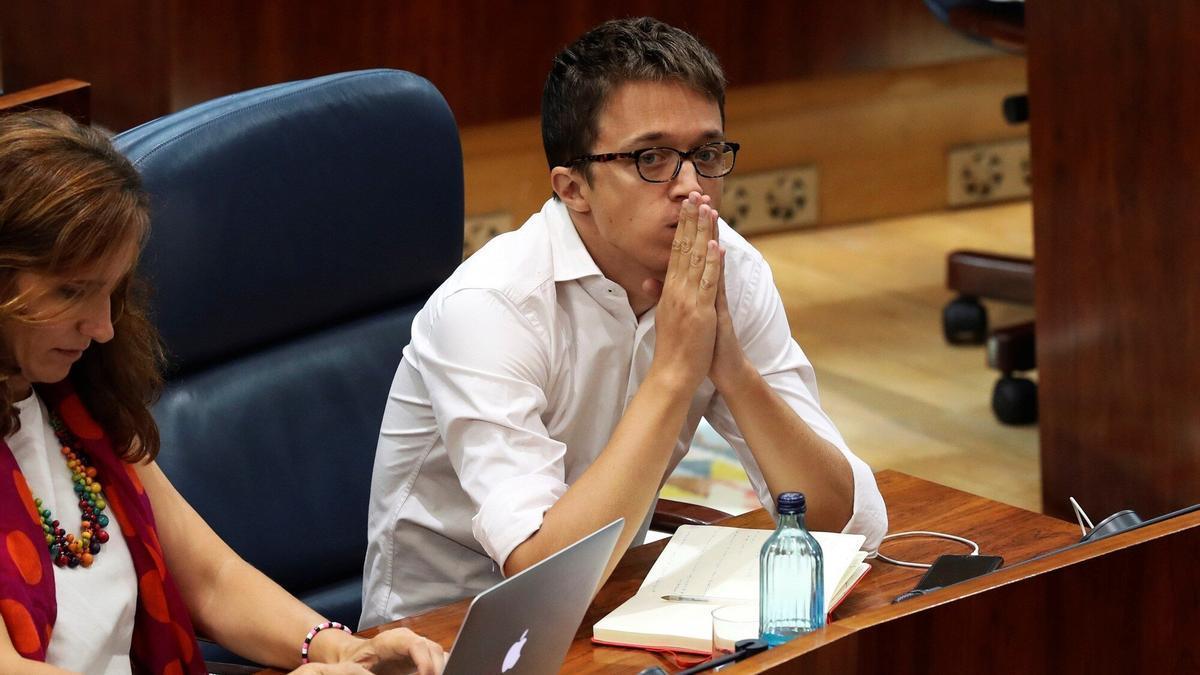 Íñigo Errejón durante un pleno en el Congreso de los Diputados.