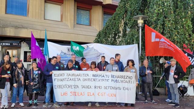 Sindicatos reclamar más recursos para la EHU