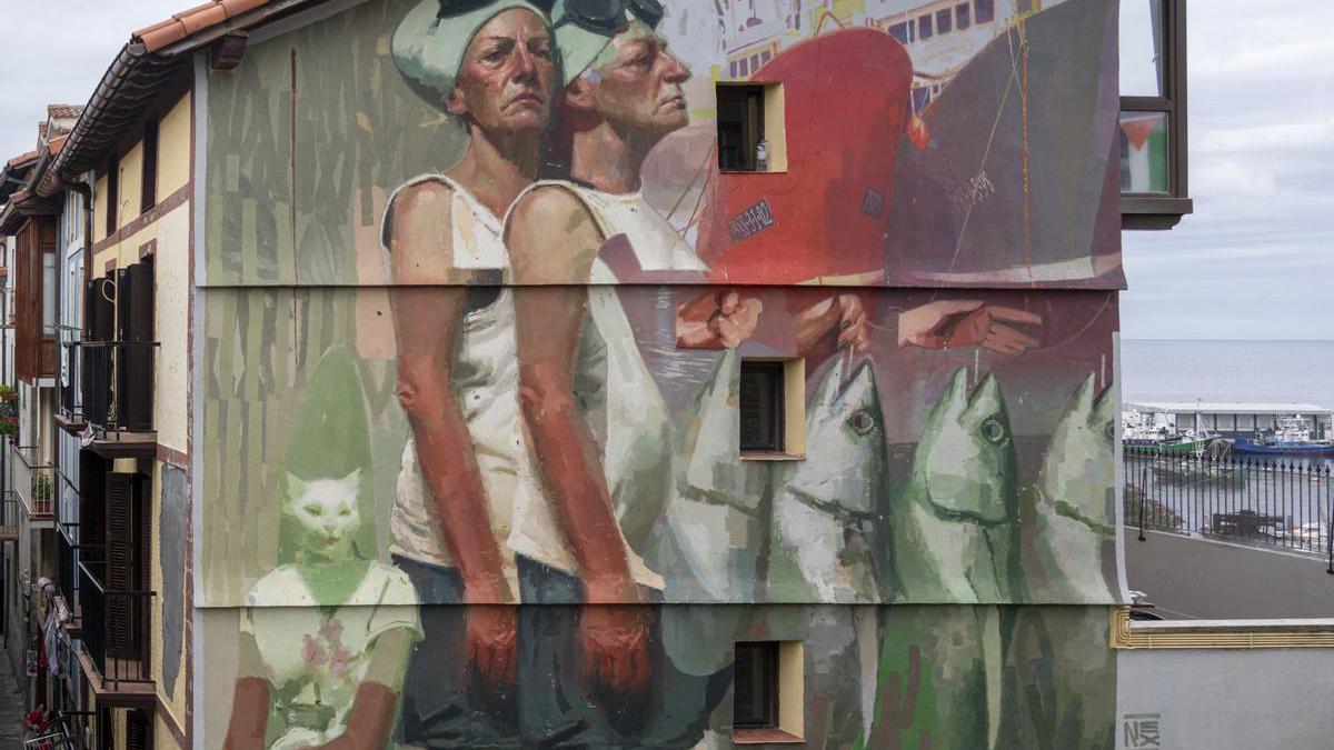 Mural nuevo en Getaria.