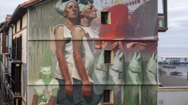 Mural nuevo en Getaria.