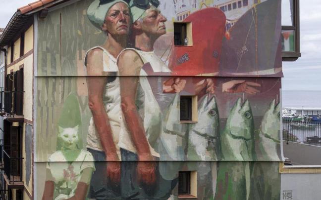 Mural nuevo en Getaria.