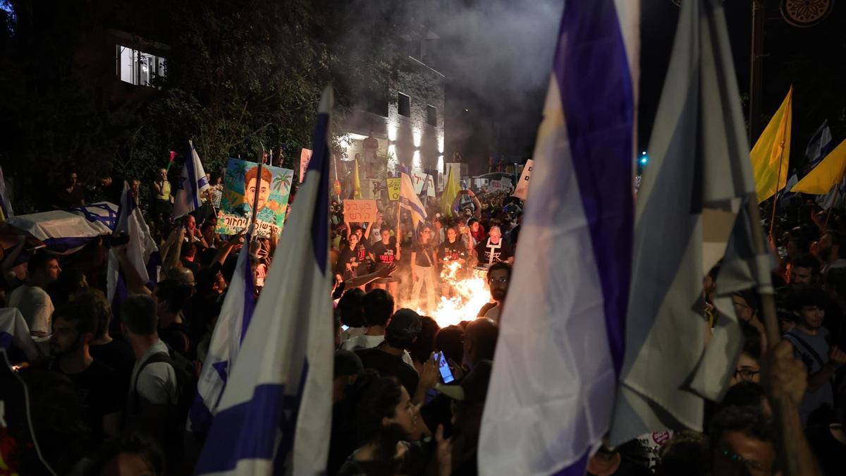 Manifestantes en Jerusalén