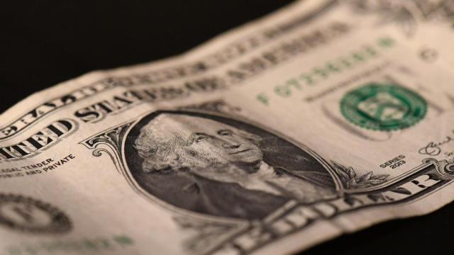 Dólar con el rostro de George Washington.
