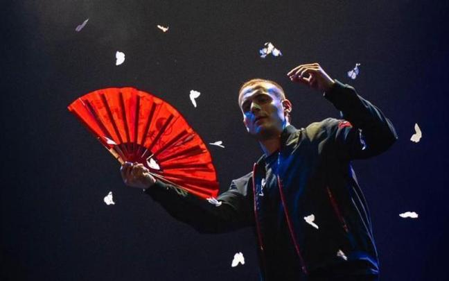 Peio Rivas en la presentación de su nuevo espectáculo