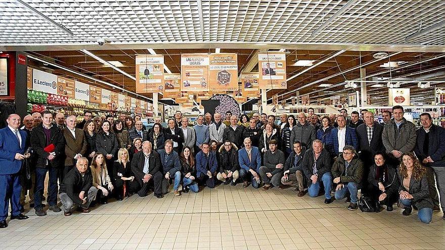 Los proveedores navarros que participan en la iniciativa de 'Alianzas Locales', del hipermercado de E.Leclerc Pamplona.