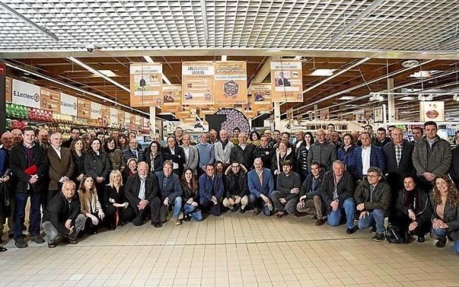 Los proveedores navarros que participan en la iniciativa de 'Alianzas Locales', del hipermercado de E.Leclerc Pamplona.