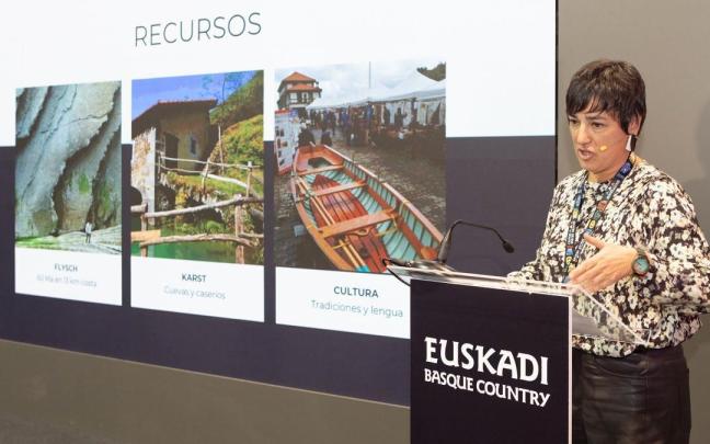 Lorea Uranga, durante la presentación en Fitur.