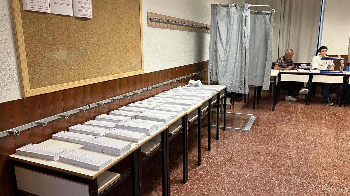 Imagen de un colegio electoral en Bilbao