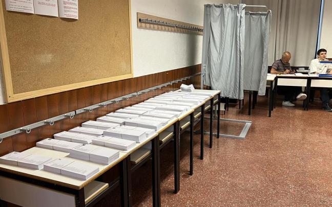 Imagen de un colegio electoral en Bilbao