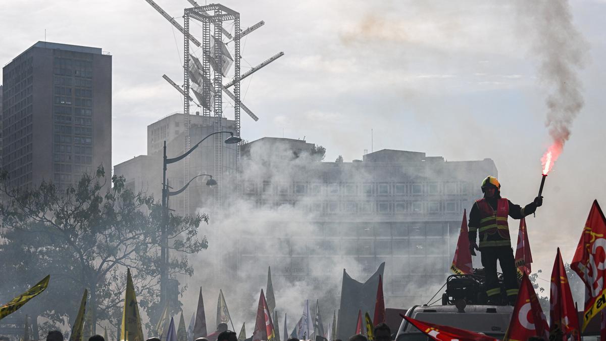 Protestas estudiantiles en Francia.