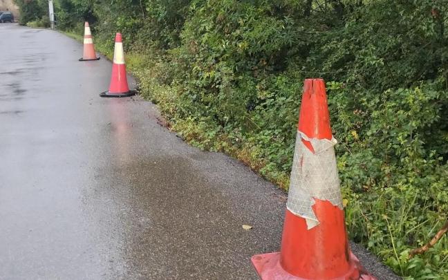 Estado de uno de los caminos rurales de Dima