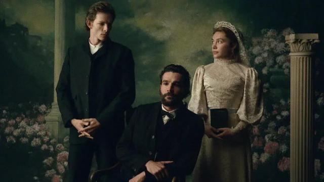 Mike Faist, Christopher Abbott y Florence Pugh, en una imagen promocional de ‘Al este del Edén’.