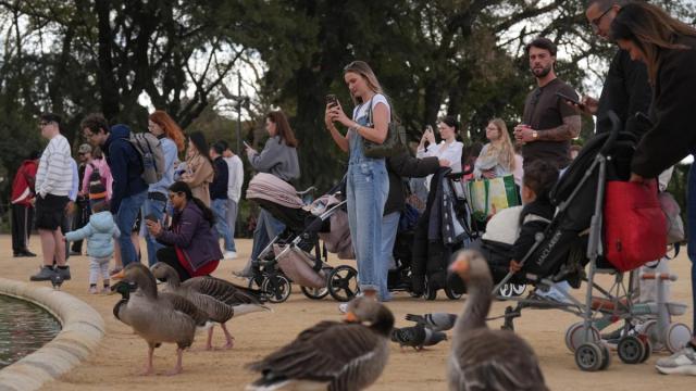Turistas en Barcelona.