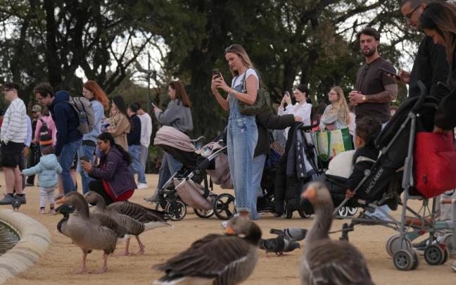 Turistas en Barcelona.