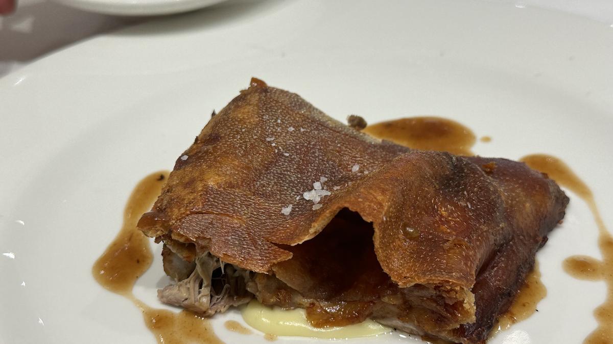 Cochinillo de Usarre, un plato estrella del Iriarte Jatetxea.
