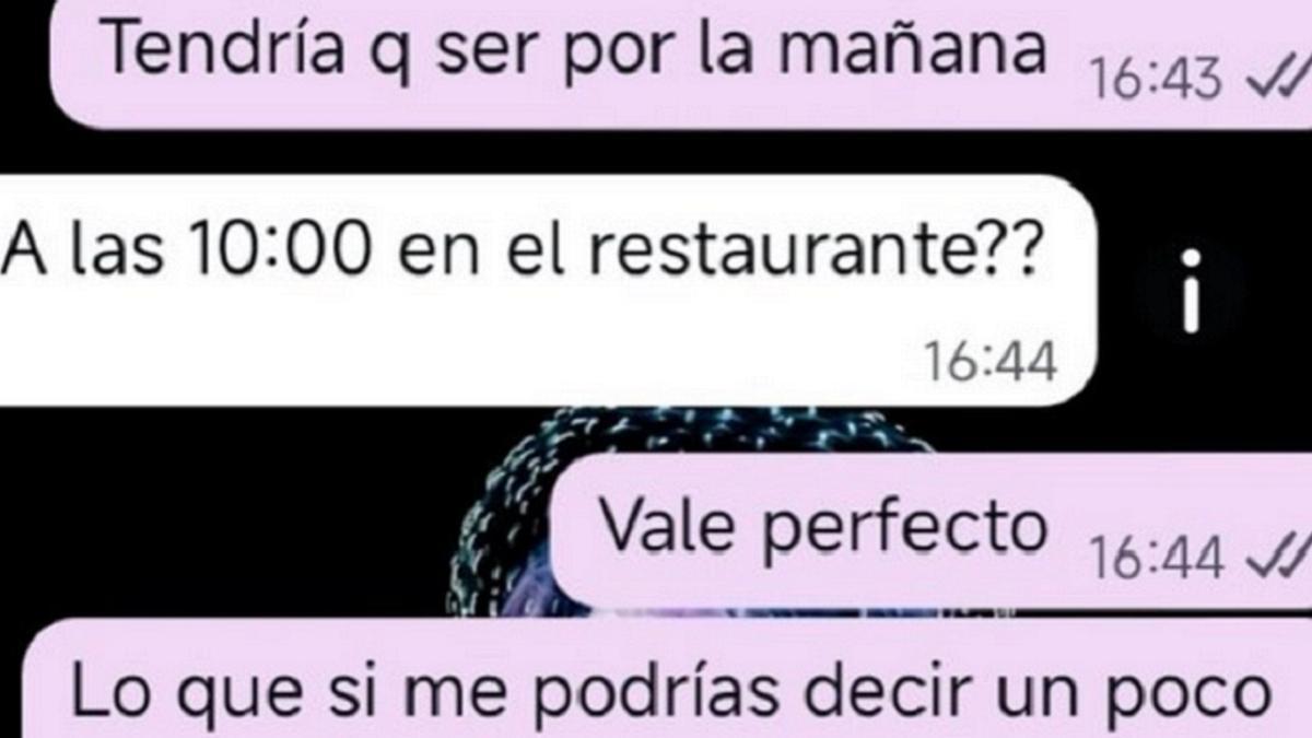 Un fragmento de la conversación.