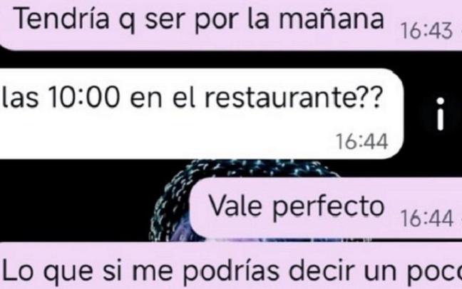 Un fragmento de la conversación.