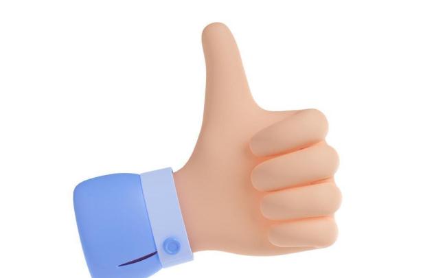 Un 'emoji' de una mano.