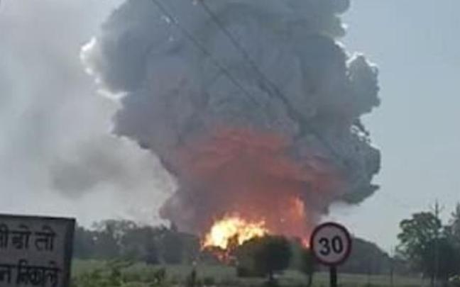 Imagen de la explosión.