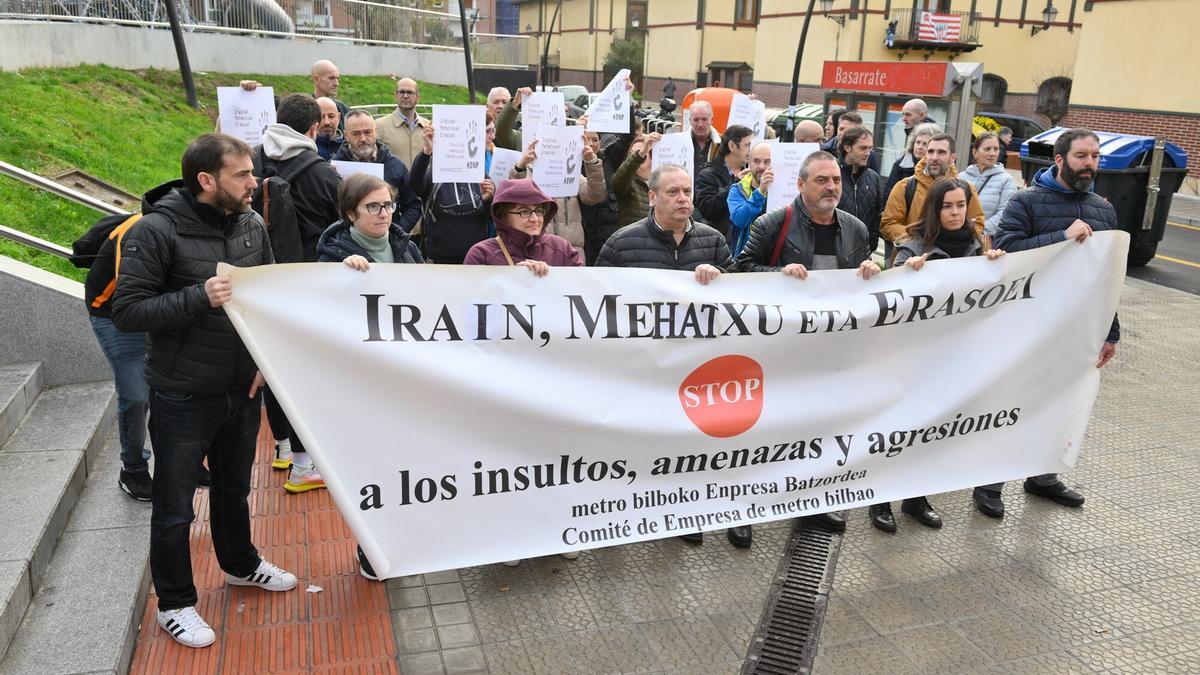 La plantilla de Metro Bilbao lleva tiempo denunciando el aumento de agresiones a los trabajadores en el transporte. |DEIA, Oskar Martínez