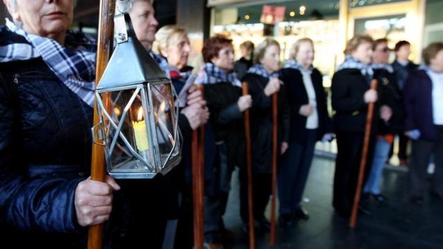 Imagen de un coro de Santa Agueda en Bilbao