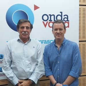 Miguel Erice, presidente de AIMBI, junto a Txema Gutiérrez