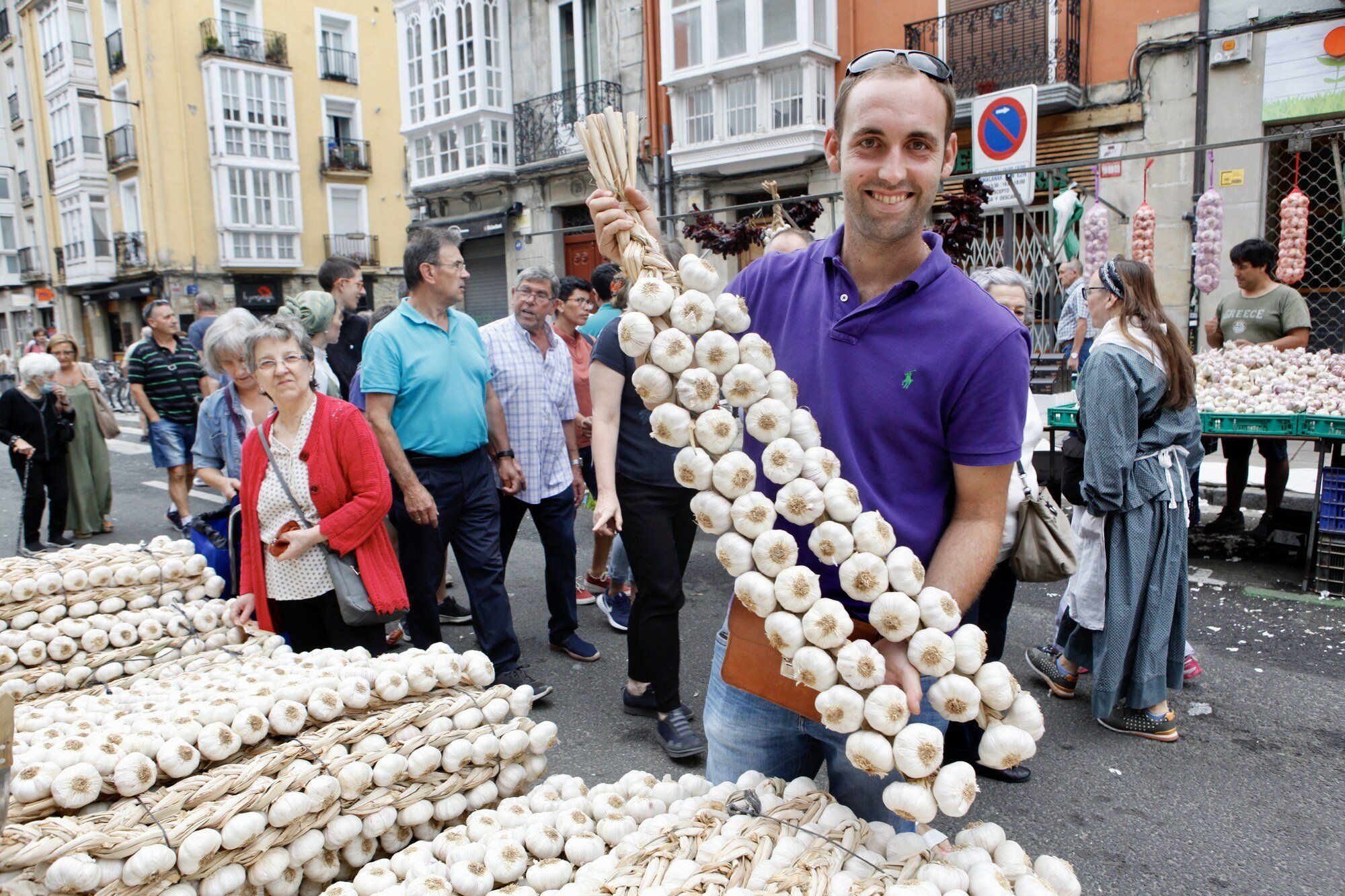 Una edición anterior de la Feria de los Ajos. Foto: Pilar Cortés