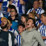 Aficionados albiazules apoyan al equipo ante el Granada. Foto: Jorge Muñoz
