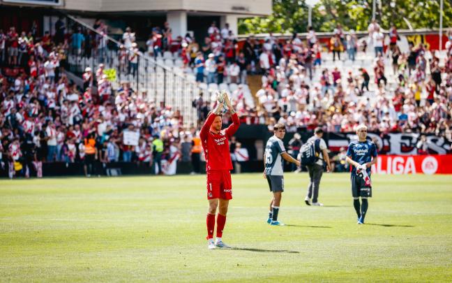 Remiro, ayer en Vallecas. REAL SOCIEDAD