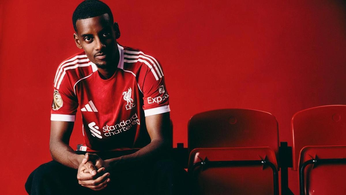 Alexander Isak, con la camiseta del Liverpool. LIVERPOOL