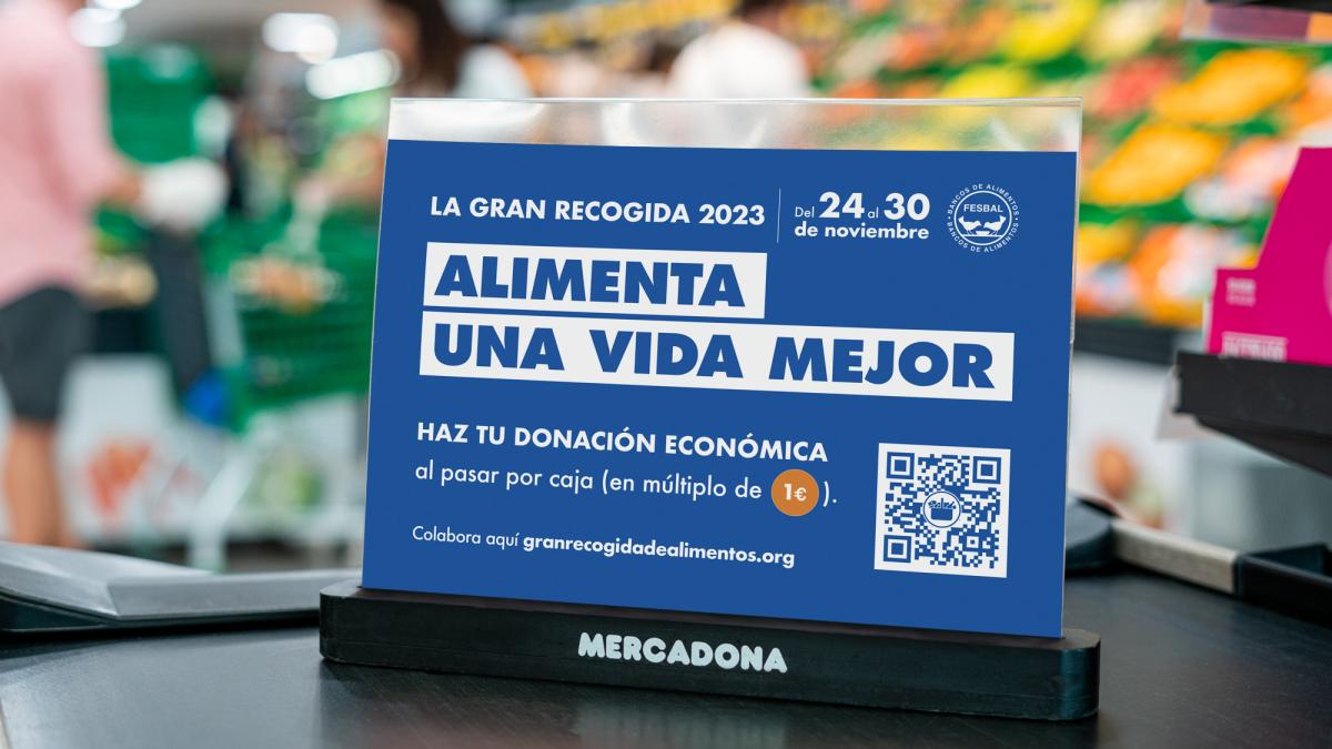 31 supermercados de Mercadona en Euskadi participan desde hoy en la Gran Recogida de los Bancos de Alimentos