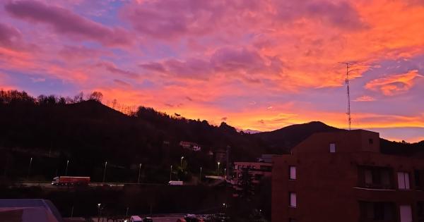 Amanecer del 8 de enero en Arrigorriaga