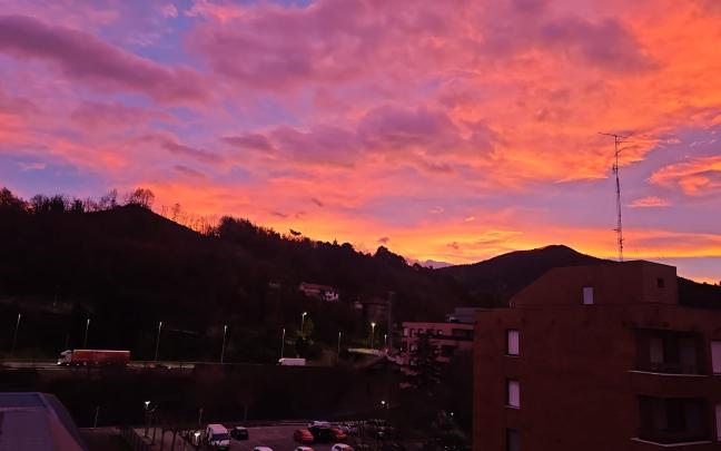 Amanecer del 8 de enero en Arrigorriaga